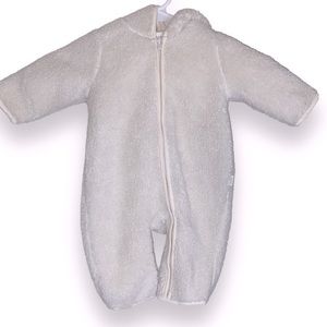 Baby Gap 3-6 mo Baby Sherpa Bear One-Piece in Ivory Frost